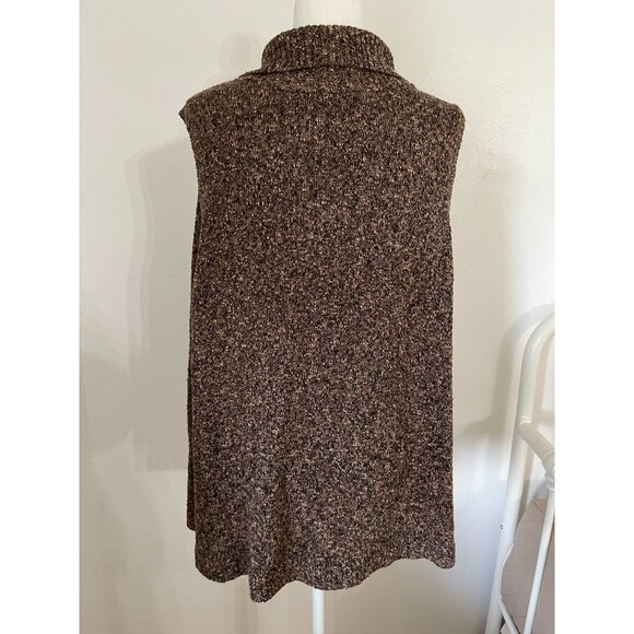 EUC CJ Banks Womens Sleeveless Knit Cardigan Sweater Button Front Pockets - Picture 2 of 6